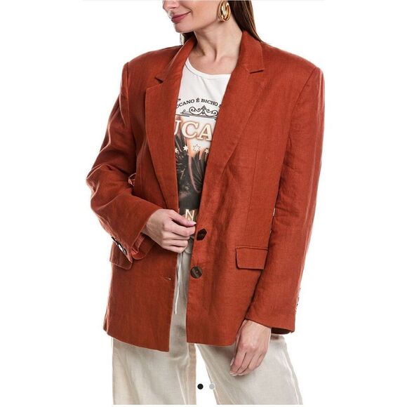 Farm Rio 100% Linen Blazer NWOT Size Medium - Picture 2 of 9